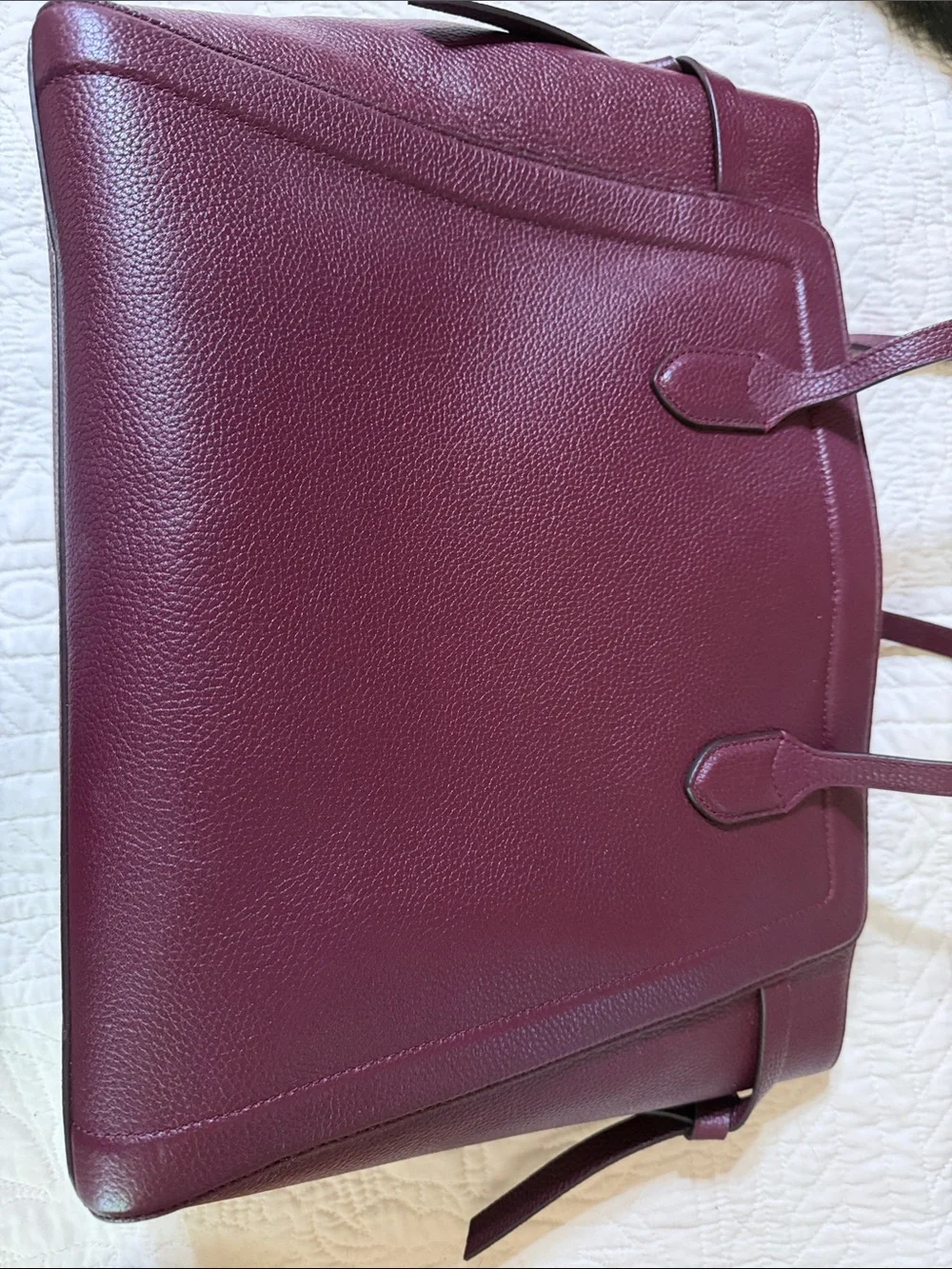 kate spade pebbled leather burgundy tote